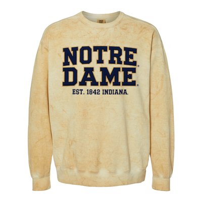 N.O.T.R.E D.A.M.E Indiana Est. 1842 Vintage Pride Apparel Colorblast Crewneck Sweatshirt