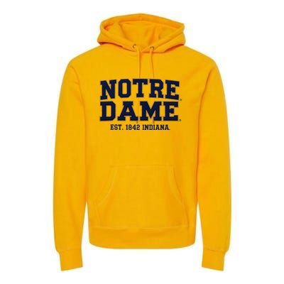 N.O.T.R.E D.A.M.E Indiana Est. 1842 Vintage Pride Apparel Premium Hoodie