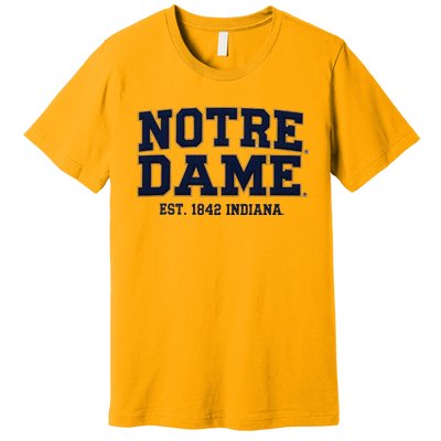 N.O.T.R.E D.A.M.E Indiana Est. 1842 Vintage Pride Apparel Premium T-Shirt