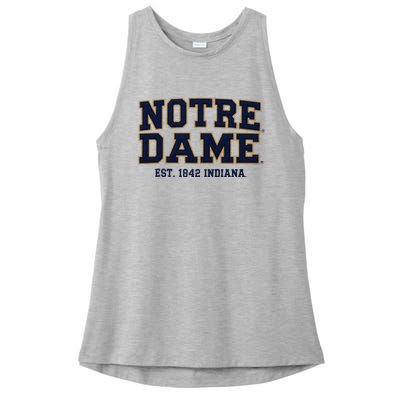 N.O.T.R.E D.A.M.E Indiana Est. 1842 Vintage Pride Apparel Ladies PosiCharge Tri-Blend Wicking Tank