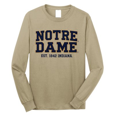 N.O.T.R.E D.A.M.E Indiana Est. 1842 Vintage Pride Apparel Long Sleeve Shirt