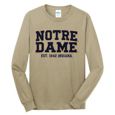 N.O.T.R.E D.A.M.E Indiana Est. 1842 Vintage Pride Apparel Tall Long Sleeve T-Shirt