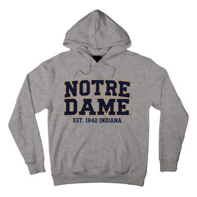 N.O.T.R.E D.A.M.E Indiana Est. 1842 Vintage Pride Apparel Tall Hoodie