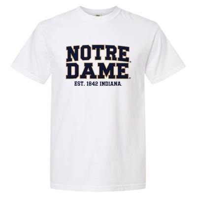 N.O.T.R.E D.A.M.E Indiana Est. 1842 Vintage Pride Apparel Garment-Dyed Heavyweight T-Shirt