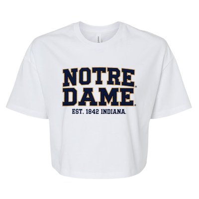 N.O.T.R.E D.A.M.E Indiana Est. 1842 Vintage Pride Apparel Bella+Canvas Jersey Crop Tee