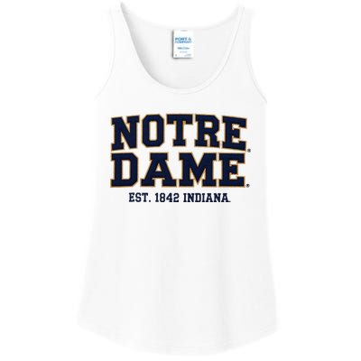 N.O.T.R.E D.A.M.E Indiana Est. 1842 Vintage Pride Apparel Ladies Essential Tank