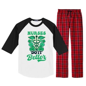 Nurses Do It Better Design St Patricks Nurse Funny Gift Raglan Sleeve Pajama Set