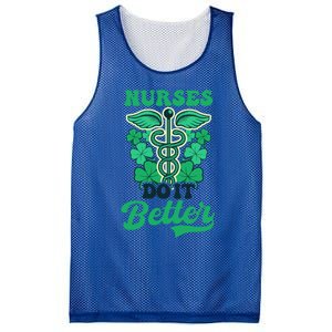 Nurses Do It Better Design St Patricks Nurse Funny Gift Mesh Reversible Basketball Jersey Tank