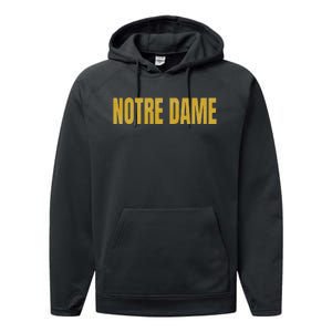 N.O.T.R.E D.A.M.E. Is A Cathedral In France Performance Fleece Hoodie