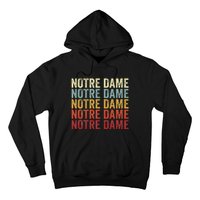 N.O.T.R.E D.A.M.E Indiana In Vintage Text Hoodie