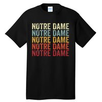 N.O.T.R.E D.A.M.E Indiana In Vintage Text Tall T-Shirt