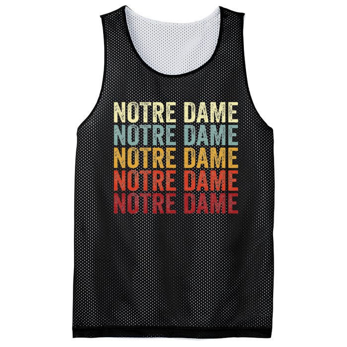 N.O.T.R.E D.A.M.E Indiana In Vintage Text Mesh Reversible Basketball Jersey Tank