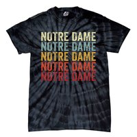 N.O.T.R.E D.A.M.E Indiana In Vintage Text Tie-Dye T-Shirt