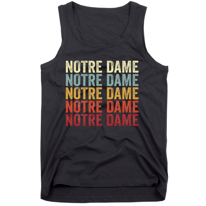 N.O.T.R.E D.A.M.E Indiana In Vintage Text Tank Top