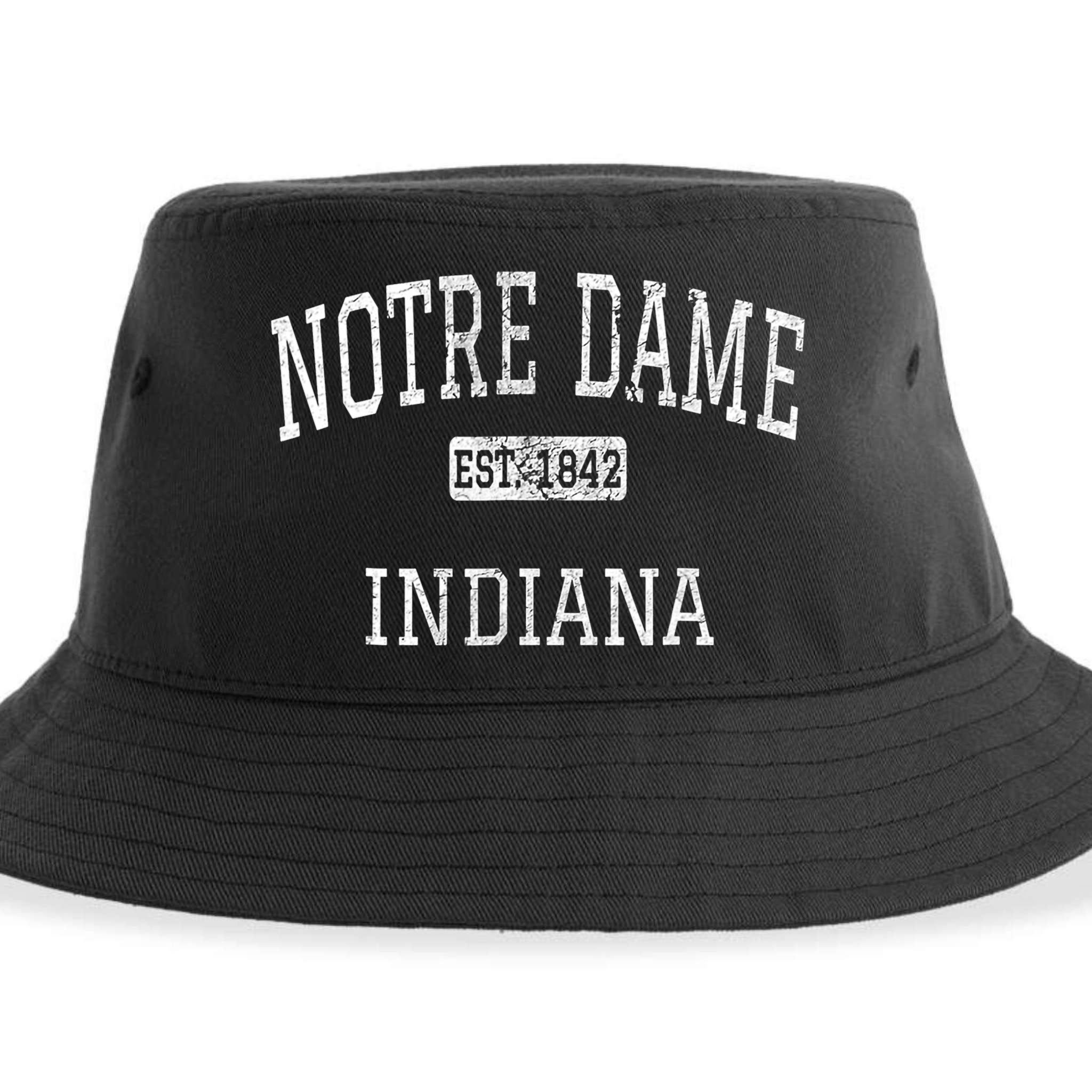 Notre_ Dame Indiana In Vintage Athletic Sports Design Sustainable Bucket Hat