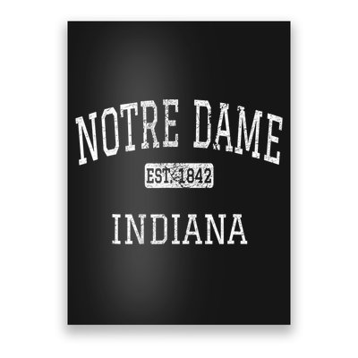 Notre_ Dame Indiana In Vintage Athletic Sports Design Poster