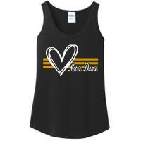 N.O.T.R.E D.A.M.E Indiana Heart Design Ladies Essential Tank