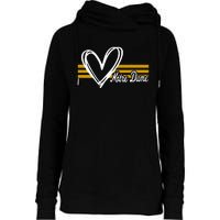 N.O.T.R.E D.A.M.E Indiana Heart Design Womens Funnel Neck Pullover Hood