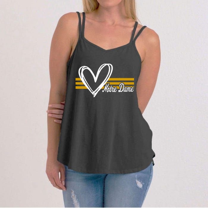 N.O.T.R.E D.A.M.E Indiana Heart Design Women's Strappy Tank