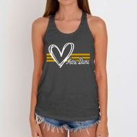 N.O.T.R.E D.A.M.E Indiana Heart Design Women's Knotted Racerback Tank