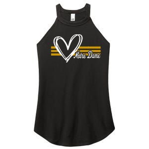 N.O.T.R.E D.A.M.E Indiana Heart Design Women's Perfect Tri Rocker Tank