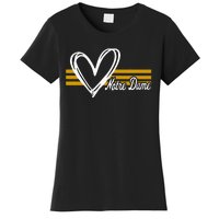 N.O.T.R.E D.A.M.E Indiana Heart Design Women's T-Shirt