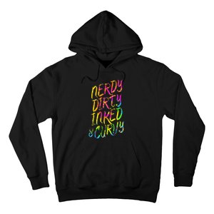 Nerdy Dirty Inked & Curvy Tattoo Woman Nerd Hoodie