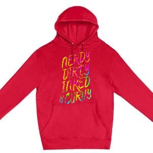 Nerdy Dirty Inked & Curvy Tattoo Woman Nerd Premium Pullover Hoodie