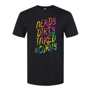 Nerdy Dirty Inked & Curvy Tattoo Woman Nerd Softstyle CVC T-Shirt