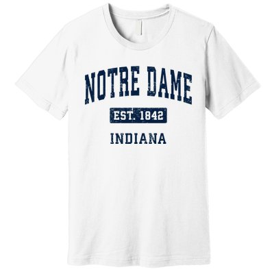 N.O.T.R.E Dame Indiana In Vintage Athletic Sports Premium T-Shirt