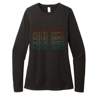 N.O.T.R.E Dame Indiana Vintage Retro Souvenir Womens CVC Long Sleeve Shirt