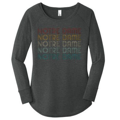 N.O.T.R.E Dame Indiana Vintage Retro Souvenir Women's Perfect Tri Tunic Long Sleeve Shirt