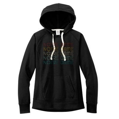 N.O.T.R.E Dame Indiana Vintage Retro Souvenir Women's Fleece Hoodie