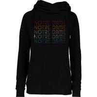 N.O.T.R.E Dame Indiana Vintage Retro Souvenir Womens Funnel Neck Pullover Hood