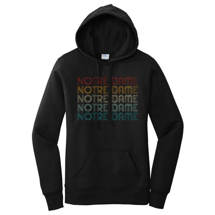 N.O.T.R.E Dame Indiana Vintage Retro Souvenir Women's Pullover Hoodie