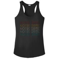 N.O.T.R.E Dame Indiana Vintage Retro Souvenir Ladies PosiCharge Competitor Racerback Tank