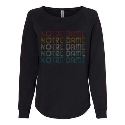 N.O.T.R.E Dame Indiana Vintage Retro Souvenir Womens California Wash Sweatshirt