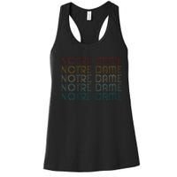 N.O.T.R.E Dame Indiana Vintage Retro Souvenir Women's Racerback Tank