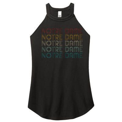 N.O.T.R.E Dame Indiana Vintage Retro Souvenir Women's Perfect Tri Rocker Tank