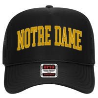 N.O.T.R.E D.A.M.E In Retro High Crown Mesh Back Trucker Hat