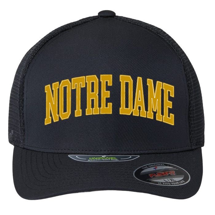 N.O.T.R.E D.A.M.E In Retro Flexfit Unipanel Trucker Cap