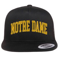 N.O.T.R.E D.A.M.E In Retro Flat Bill Trucker Hat