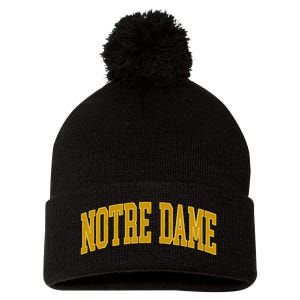 N.O.T.R.E D.A.M.E In Retro Pom Pom 12in Knit Beanie