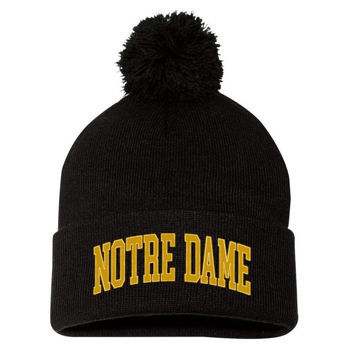 N.O.T.R.E D.A.M.E In Retro Pom Pom 12in Knit Beanie