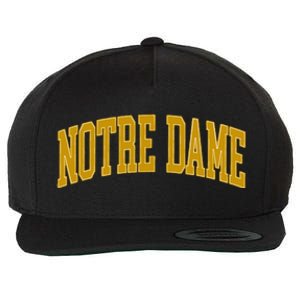 N.O.T.R.E D.A.M.E In Retro Wool Snapback Cap