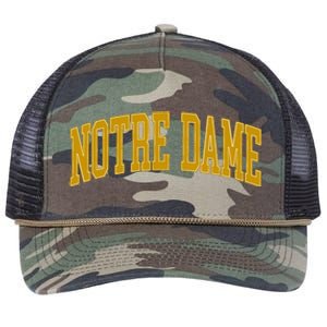 N.O.T.R.E D.A.M.E In Retro Retro Rope Trucker Hat Cap