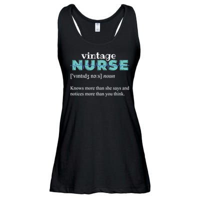 Nurse Definition Knows More Than She Says Funny Vintage Ladies Essential Flowy Tank