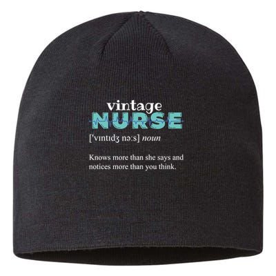 Nurse Definition Knows More Than She Says Funny Vintage Sustainable Beanie