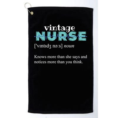 Nurse Definition Knows More Than She Says Funny Vintage Golf Towel