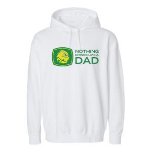 Nothing Drinks Like A Dad Garment-Dyed Fleece Hoodie